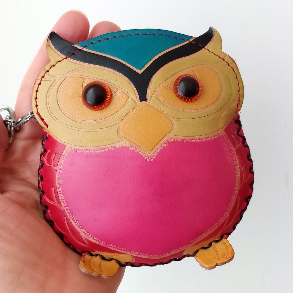 Owl Coin Purse Wallet Key Ring
